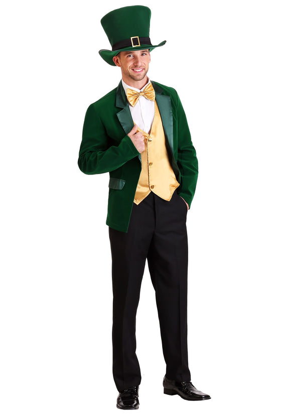 Men's Gold and Green Leprechaun Costume