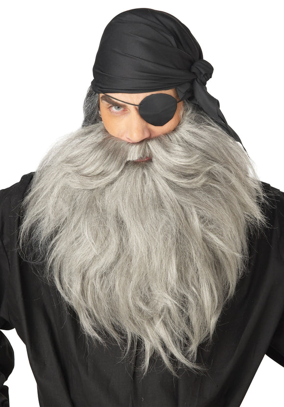Men's Grey Pirate Beard