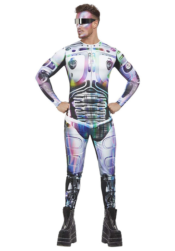Metallic Cyber Men's Alien Costume