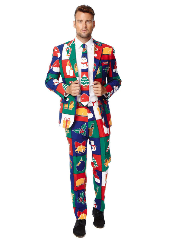 Men's OppoSuits Quilty Pleasure Holiday Suit Costume