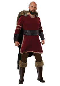 Plus Size Burgundy Viking for Men