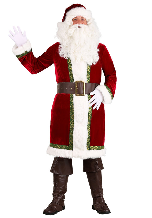 Plus Size Old Time Santa Claus Costume for Men