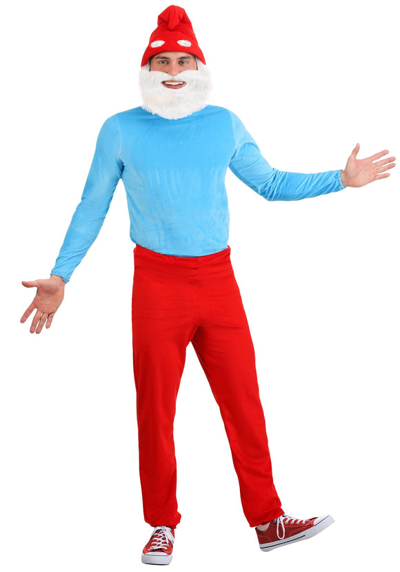 Men's Papa Smurf Plus Size Costume