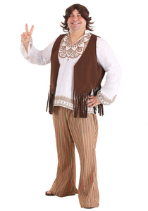 Plus Size Men's Woodstock Hippie Costume