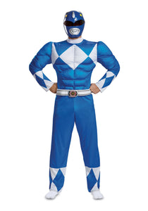 Power Rangers Men's Blue Ranger Muscle Costume