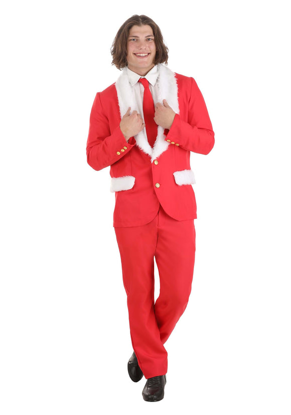 Men's Red Holiday Santa Suit Costume