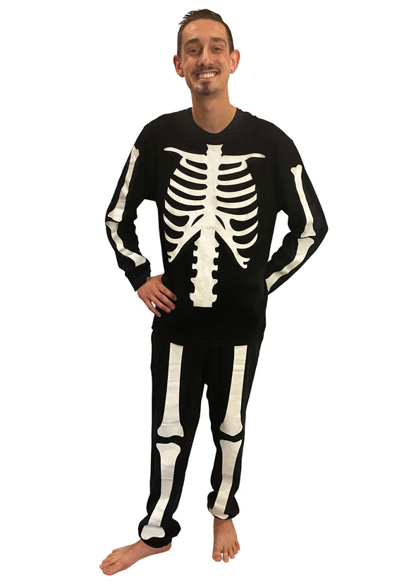 Skeleton 2 Piece Jogger Men's Sleep Set