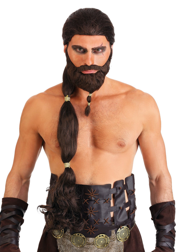 Warrior King Wig and Beard Set