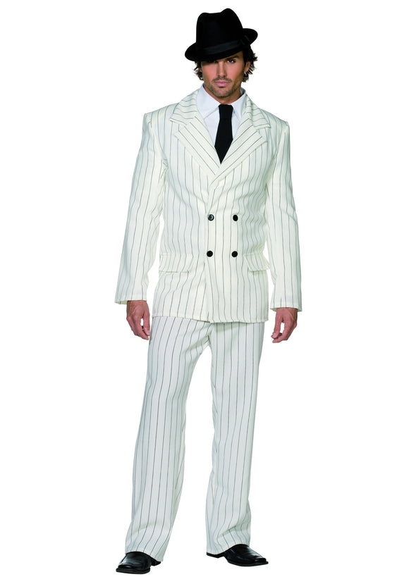 Men's White Gangster Costume