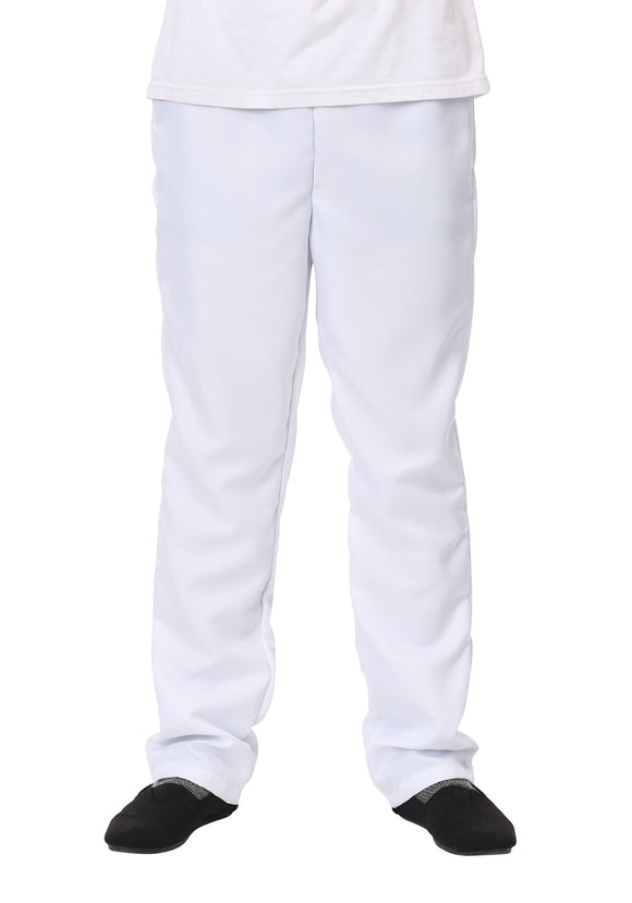 Men's White Pants - Plain White Pants