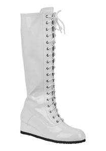 White Wrestling Boots for Men