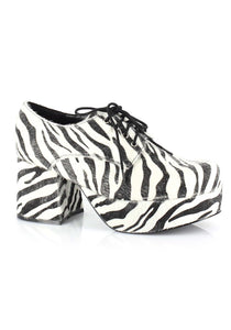 Zebra Hologram Mens Pimp Shoe