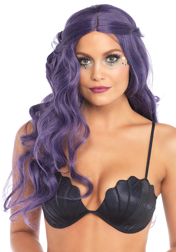 Mermaid Wave Long Purple Women's Wig