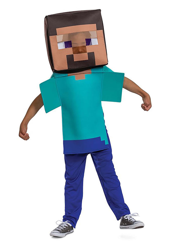 Minecraft Steve Child Adaptive Costume