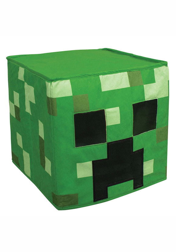 Adult Minecraft Creeper Block Head