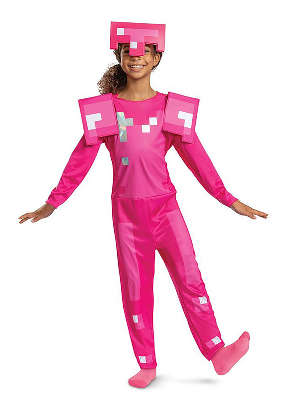 Minecraft Classic Pink Armor Girl's Costume