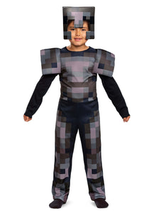 Minecraft Netherite Armor Jumpsuit Kid's Classic Costume