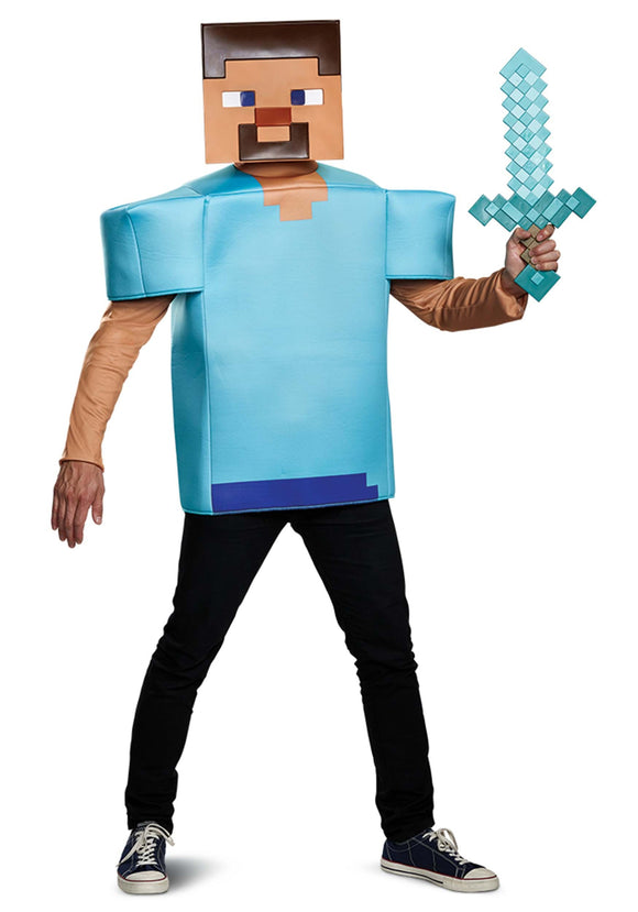 Adult Minecraft Steve Costume