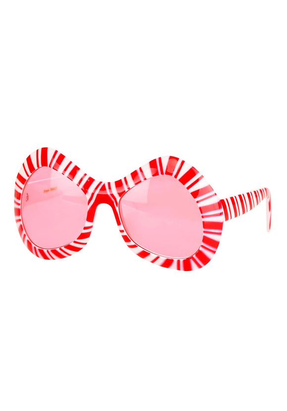 Mod Candy Cane Costume Glasses