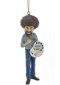 Bob Ross 5" Molded Christmas Ornament