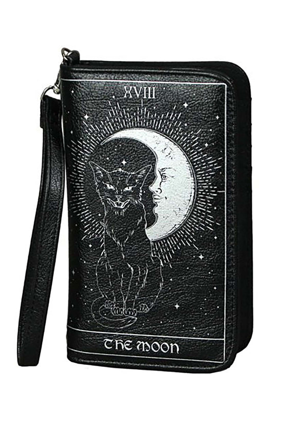 Tarot Card Moon and Death Wristlet Wallet
