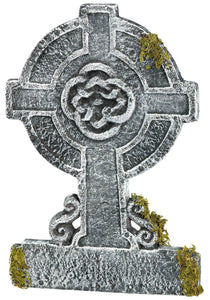 Mossy Celtic Cross Tombstone