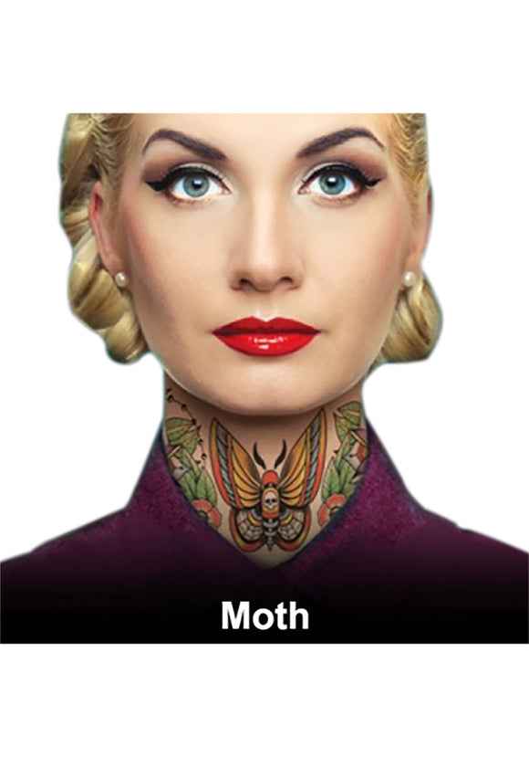 Moth Neck Tattoo Accessory