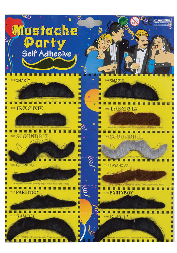 Mustache Card Self Adhesive