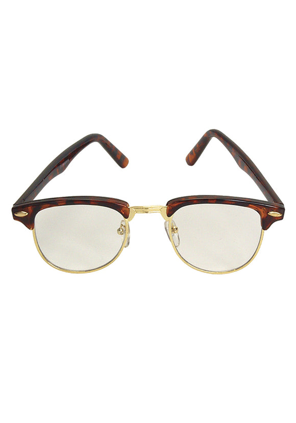Mr. 50's Brown Tortoise Glasses w/ Clear Lenses