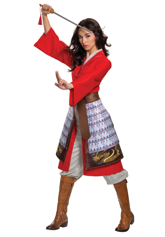 Women's Mulan Deluxe Hero Red Costume
