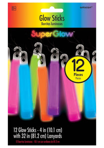 Multi Color  4" Glowsticks - Pack of 12