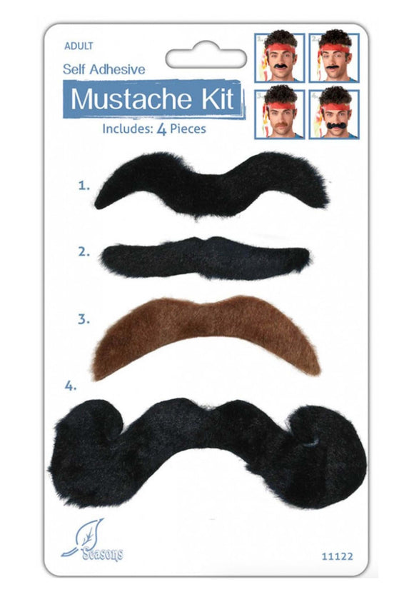 4 Piece Mustache Kit