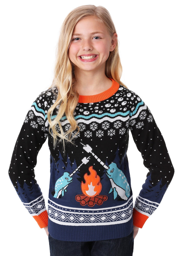 Kids Narwhal Ugly Christmas Sweater