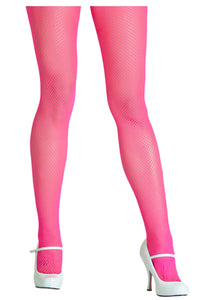 Neon Pink Fishnet Tights