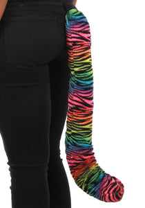 Tiger Deluxe Plush Tail Neon Rainbow