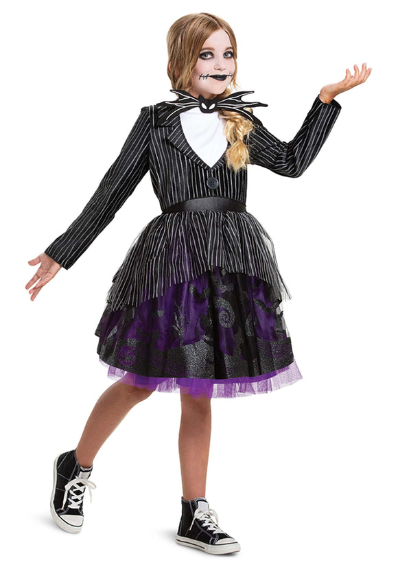 Girls Jack Skellington Nightmare Before Christmas Tutu Deluxe Costume