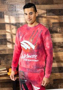 Adult Cakeworthy Nightmare on Elm Street Tie Dye Crewneck