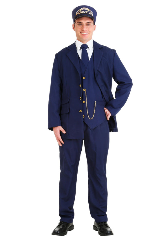 Plus Size North Pole Train Conductor Adult Costume