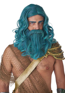 Wig and Beard Ocean King Set