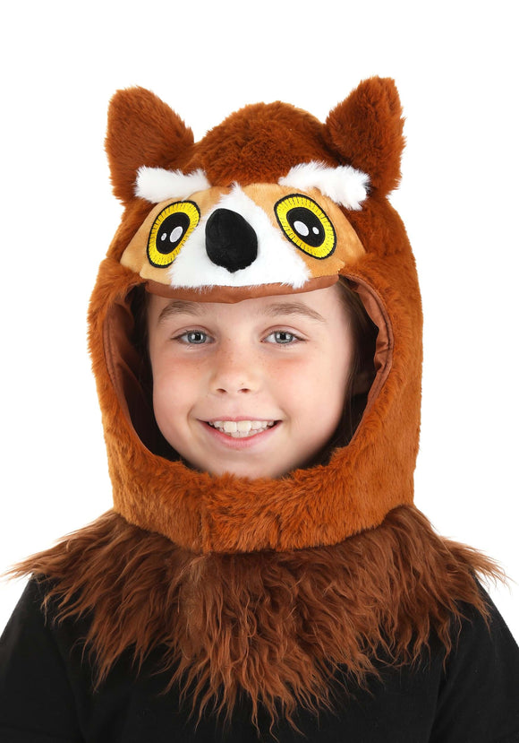 Open Owl Face Hood/Mask