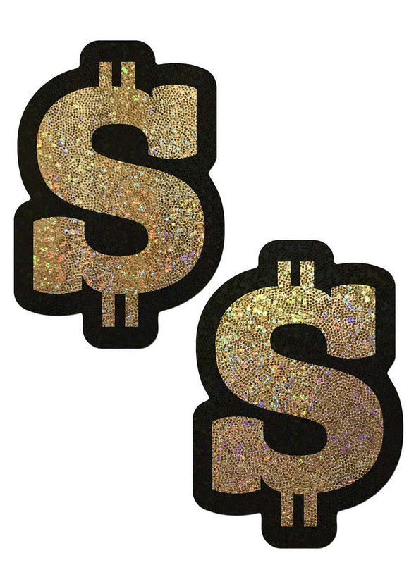 Pastease Gold Dollar Sign Glitter Adult Pasties
