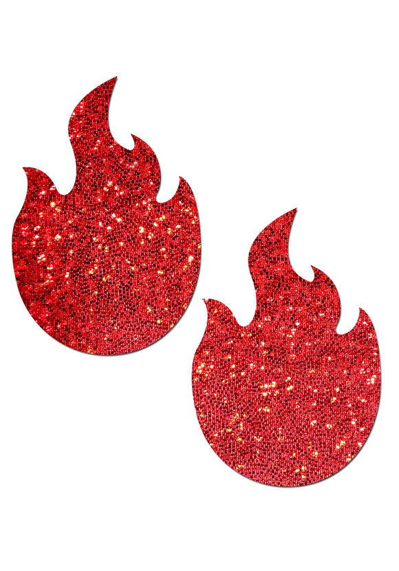 Pastease Glittery Red Flame Pasties