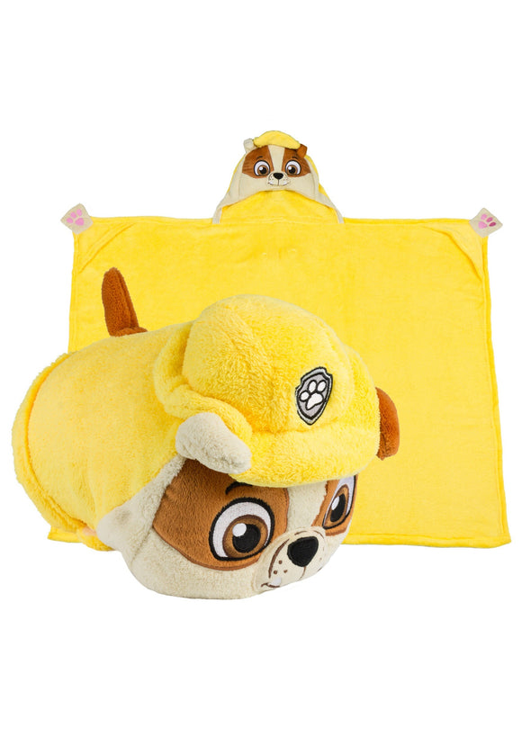 Paw Patrol Rubble Comfy Critters Costume Blanket