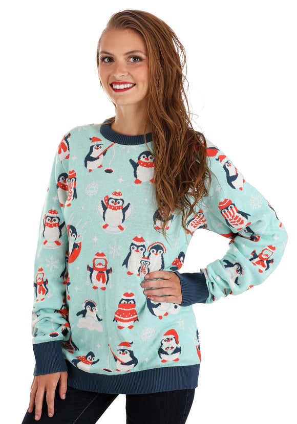 Penguins Adult Ugly Christmas Sweater