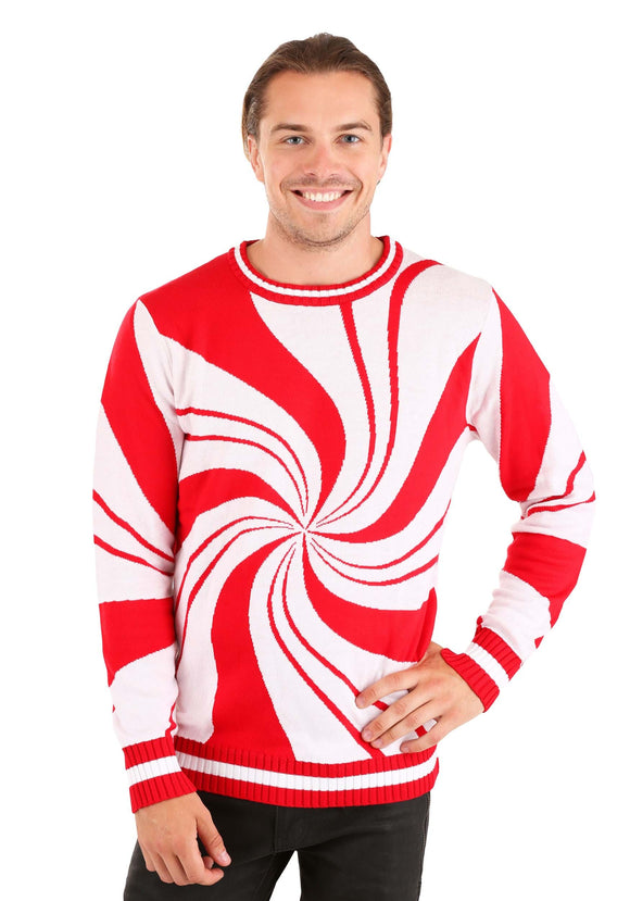 Adult Peppermint Candy Ugly Christmas Sweater