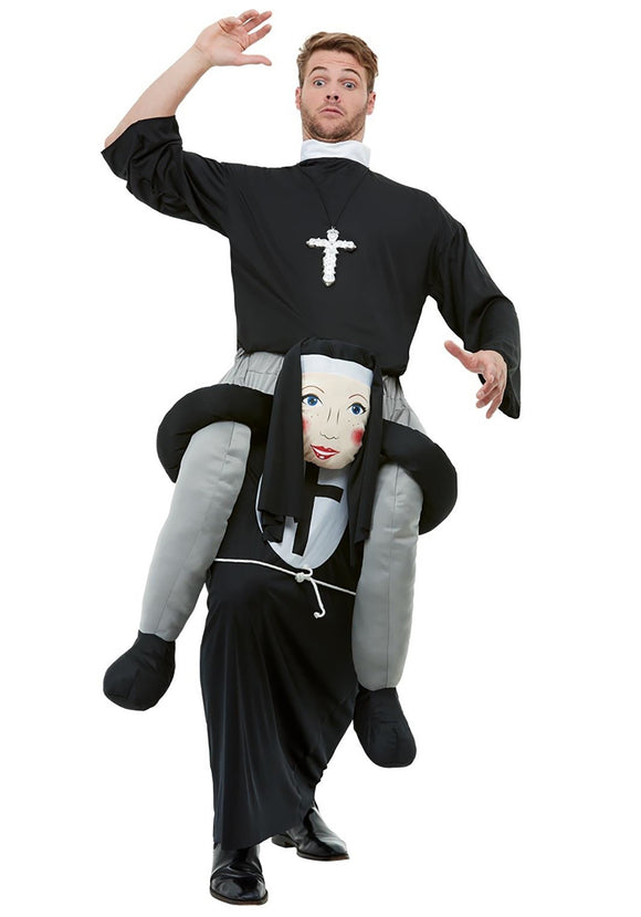 Adult's Piggyback Nun Costume