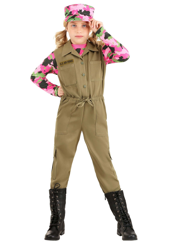 Pink Camo Army Costume for Girl's