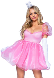 Pink Irridescent Organza Babydoll Dress Costume