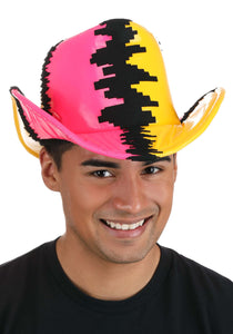 Deluxe Randy Savage Pink & Yellow Cowboy Hat