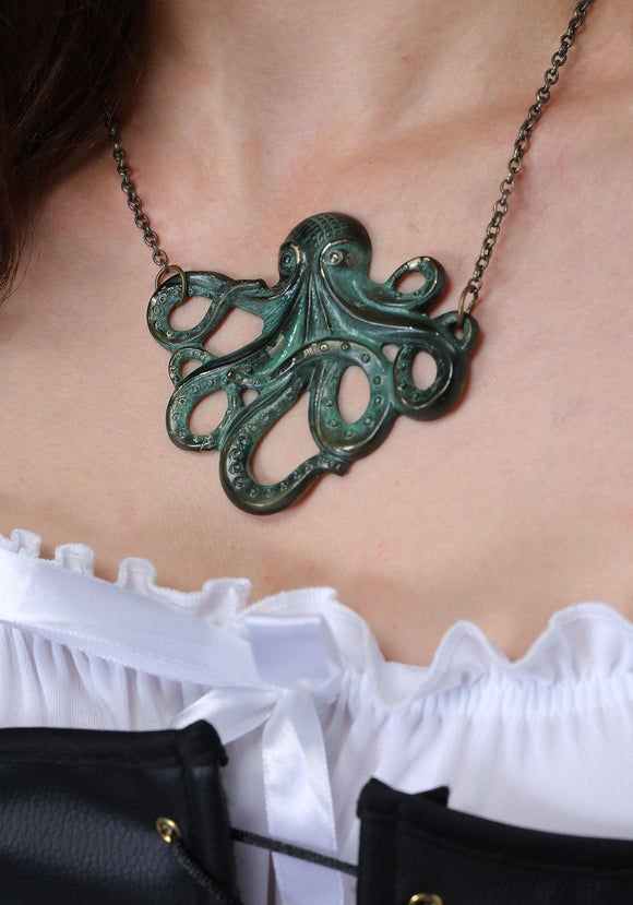 Pirate Kraken Emblem Necklace